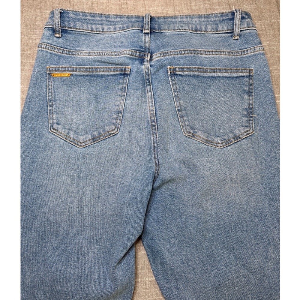 Michael Kors Womens Light Wash Button Fly Flare Jeans High Rise Size 8 - Picture 13 of 14